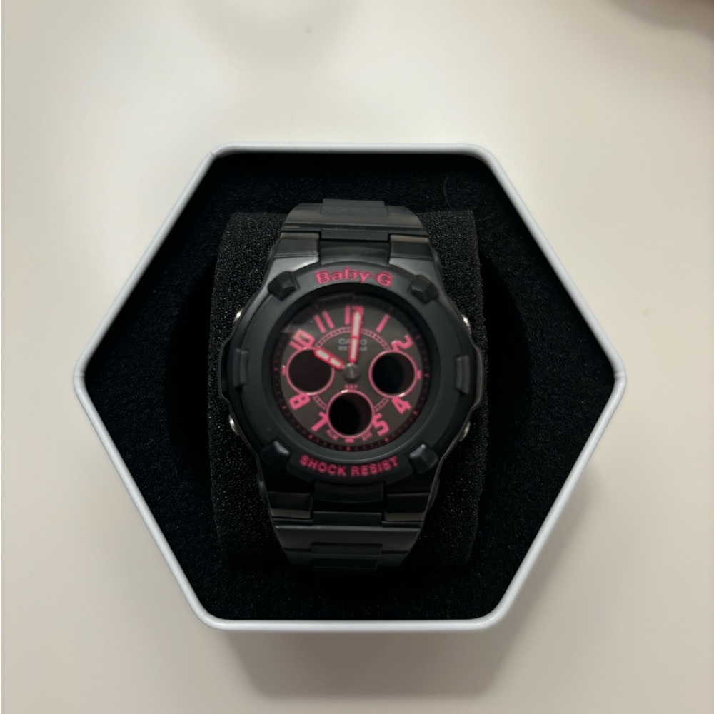 Casio Baby-G Black Watch with Pink Accents
